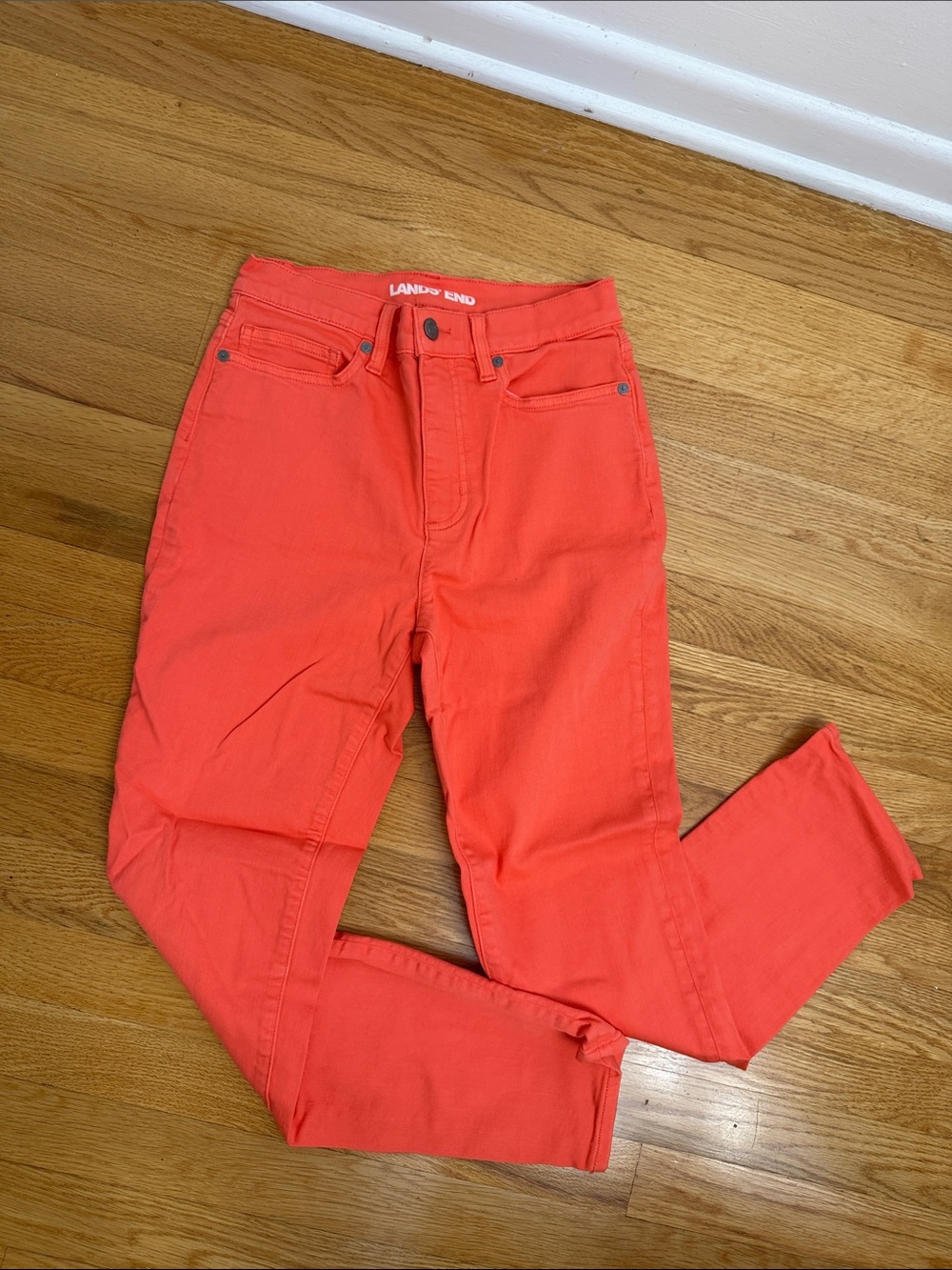 Lands' End Women's Coral Jeans - High-Waist Slim Fit 7/8